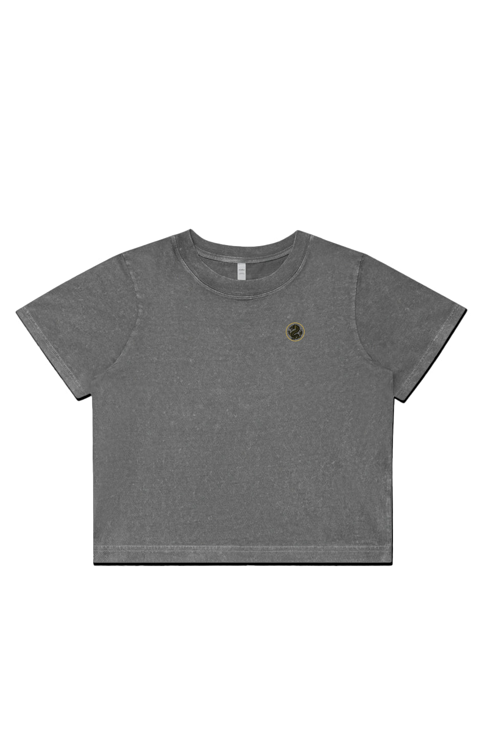 Womens Stone Wash Heavy Crop